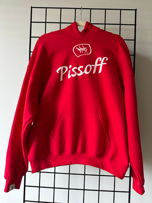 Image of "Pissoff" - Pullover Hoodie (Red/White)