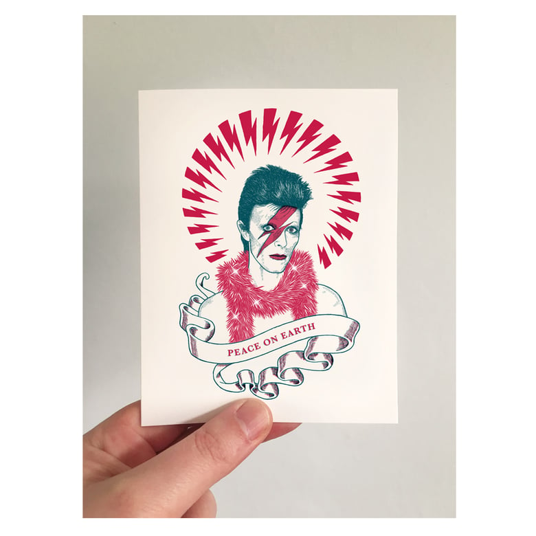 Image of Bowie Icons Card - Festive Edition