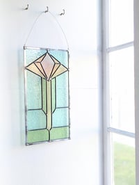 Image 4 of Water Glass Art Deco Stained Glass Window