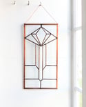 Copper Art Deco Stained Glass Window