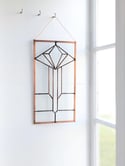 Copper Art Deco Stained Glass Window