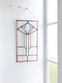 Image 2 of Copper Art Deco Stained Glass Window