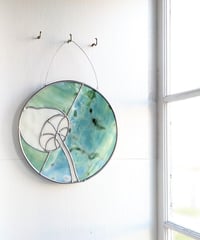 Image 1 of Lake Stained Glass Mushroom