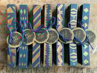 Image 2 of Paper Chain - Metallic Copper on Blue 