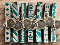 Image 2 of Paper Chain - Metallic Green on Manilla