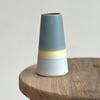 2nd: Mini Skyline Vase in Slate & Canary Yellow