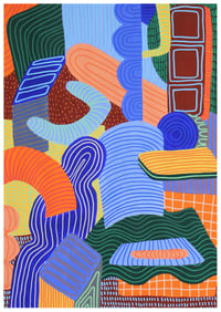 Image 1 of Folding Traffic Handle Wave  (print)