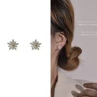 snowflake ear studs 雪花耳钉