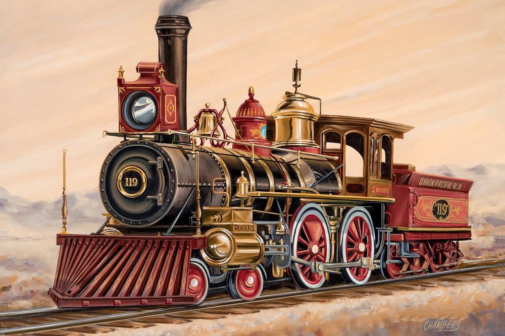 Image of UP 119 Locomotive Metal Print