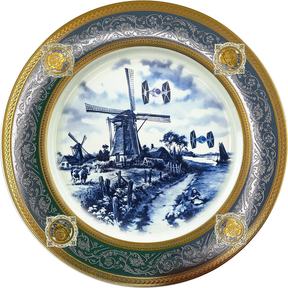 Image of Tie Figthers in Holland -  Fine China Plate - #0788