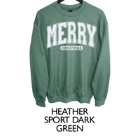 Image 3 of Merry Christmas Sweatshirt Red/Green
