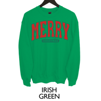 Image 4 of Merry Christmas Sweatshirt Red/Green