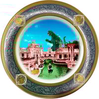 Image 1 of Romantic Landscape - Godzilla - Fine China Plate - #0788
