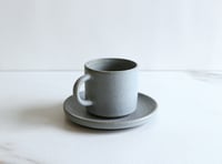 Image 3 of Set of 2 cups and saucers, glazed in Storm