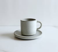 Image 2 of Set of 2 cups and saucers, glazed in Fog