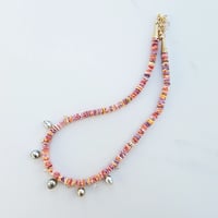 Image 1 of Shell & Tahitian Keshi Pearl Necklace 