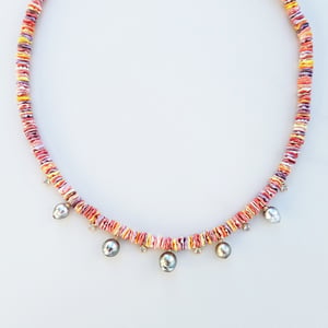 Shell & Tahitian Keshi Pearl Necklace 
