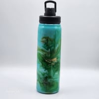 Teal and Jade Green Ink Drop