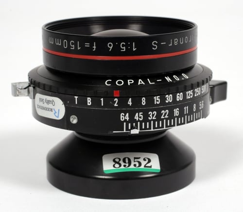 Image of Rodenstock Apo-Sironar-S 150mm F5.6 Lens in Copal #0 Shutter #8952