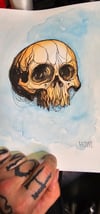 Original watercolor skull #1