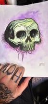 Original watercolor skull #2