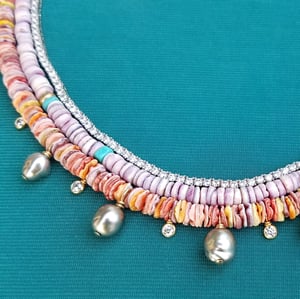 Shell & Tahitian Keshi Pearl Necklace 