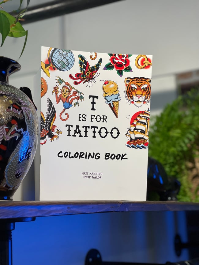 T is for Tattoo Coloring book.