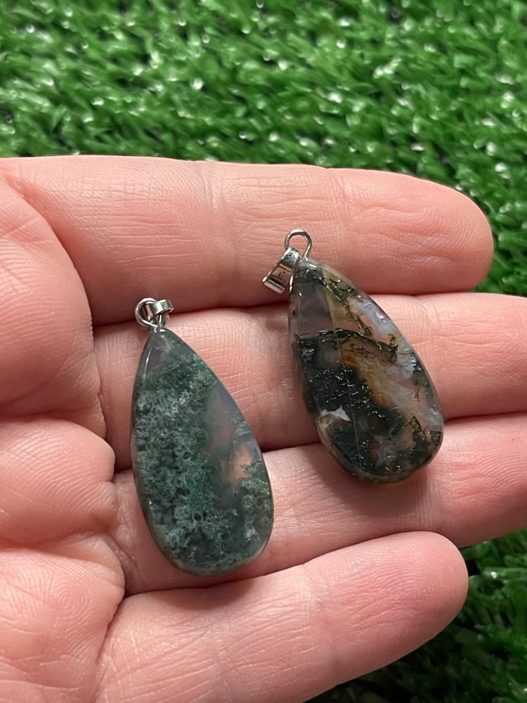 Image of Moss agate pendant 