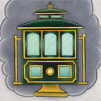 Image 3 of Cable Car Art Print