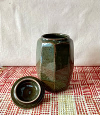 Image 2 of Tall Green Lidded Jar