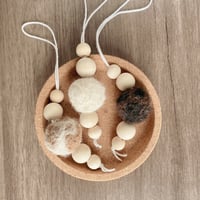 Image 1 of Hand Felted Alpaca and Wood Bead Essential Oil Diffuser