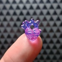 Miniature Layered "I Love Purple" Anatomical Heart Pendant MIN4