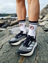 Image 1 of Calcetines RUN, MOTHERFUCKER, RUN blancos