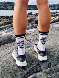 Image 3 of Calcetines RUN, MOTHERFUCKER, RUN blancos