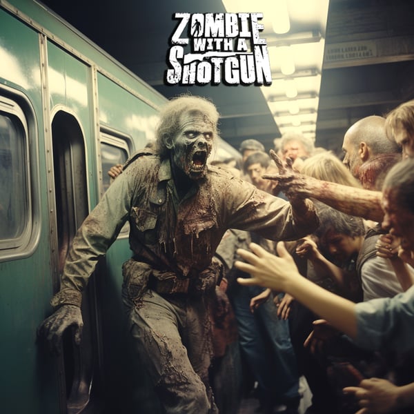 Image of Zombie with a Shotgun Train Attack #1