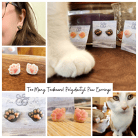 Image 1 of Polydactyl Paw Earrings