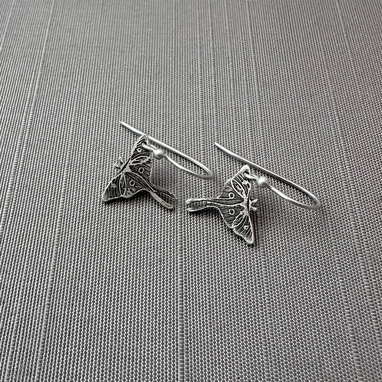 Tiny Luna Moth Earrings Image 3