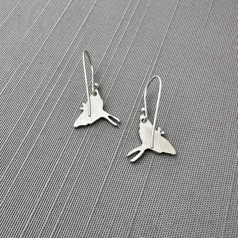 Tiny Luna Moth Earrings Image 4