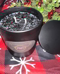 Image 1 of Black Obsidian w/Crystals (Protection)