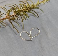 Image 2 of Silver Hand Made Petal Earrings Small - (MJ003)