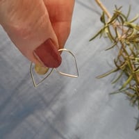 Image 1 of Silver Hand Made Petal Earrings Small - (MJ003)