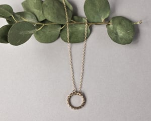 Image of Laurel Leaf design carved Wreath necklace