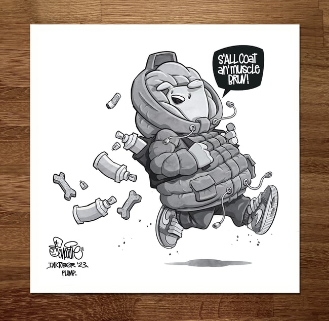 Plump -  - Inktober Print