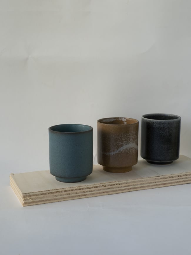 Tasse cylindre bleu Tempête