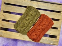 Cable knit earwarmer