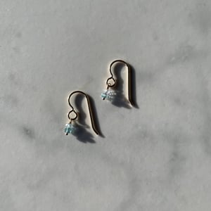 Image of pia earring - montana sapphire