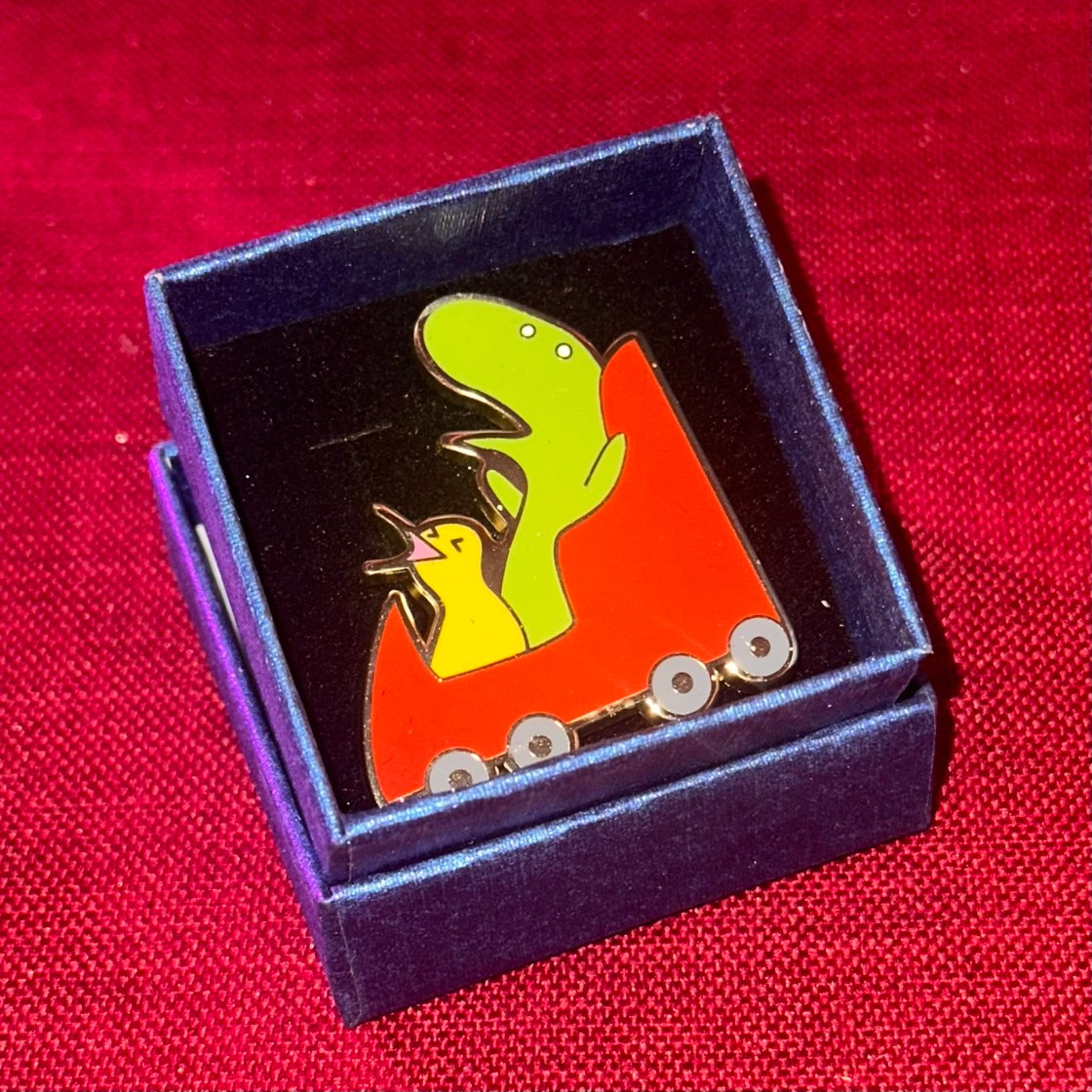 Image of Roller coaster metal pin