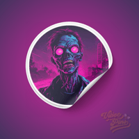Image 4 of Neon Zombie Sticker