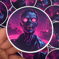 Image 2 of Neon Zombie Sticker