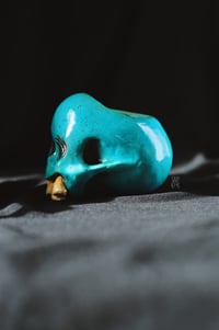 Image 3 of Blue Skull pot